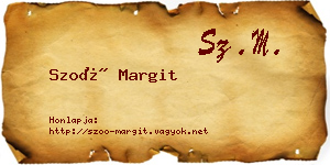 Szoó Margit névjegykártya